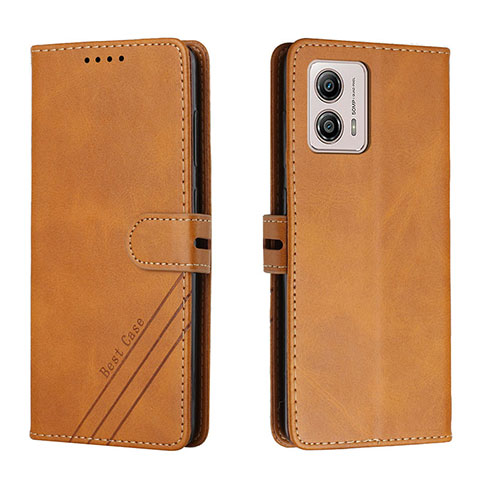 Coque Portefeuille Livre Cuir Etui Clapet H02X pour Motorola Moto G53j 5G Brun Clair