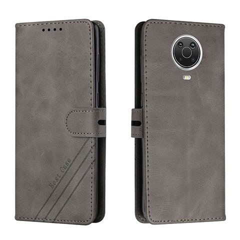 Coque Portefeuille Livre Cuir Etui Clapet H02X pour Nokia G10 Gris