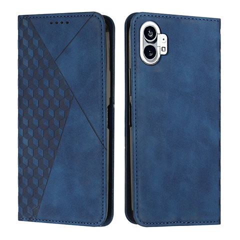 Coque Portefeuille Livre Cuir Etui Clapet H02X pour Nothing Phone 1 Bleu