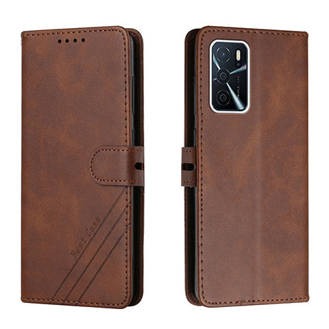 Coque Portefeuille Livre Cuir Etui Clapet H02X pour Oppo A53s 5G Marron