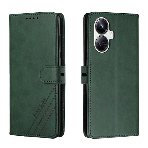 Coque Portefeuille Livre Cuir Etui Clapet H02X pour Realme 10 Pro+ Plus 5G Vert