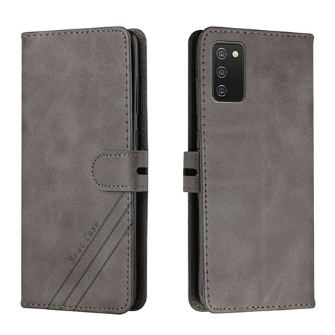 Coque Portefeuille Livre Cuir Etui Clapet H02X pour Samsung Galaxy A02s Gris