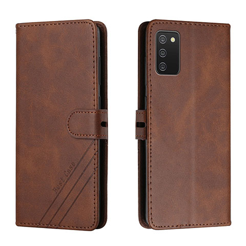 Coque Portefeuille Livre Cuir Etui Clapet H02X pour Samsung Galaxy A02s Marron