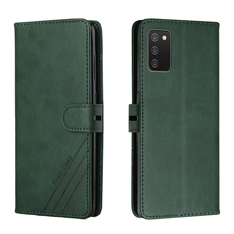 Coque Portefeuille Livre Cuir Etui Clapet H02X pour Samsung Galaxy A02s Vert