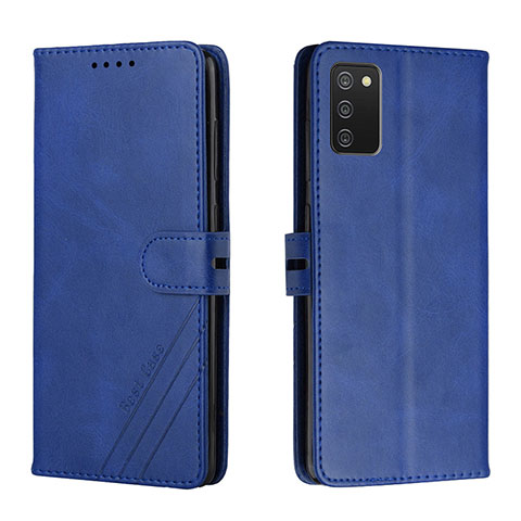 Coque Portefeuille Livre Cuir Etui Clapet H02X pour Samsung Galaxy A03s Bleu