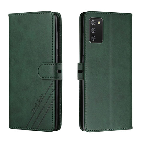 Coque Portefeuille Livre Cuir Etui Clapet H02X pour Samsung Galaxy A03s Vert