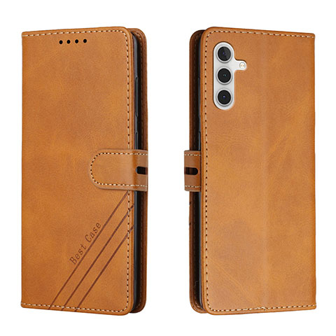 Coque Portefeuille Livre Cuir Etui Clapet H02X pour Samsung Galaxy A04s Brun Clair