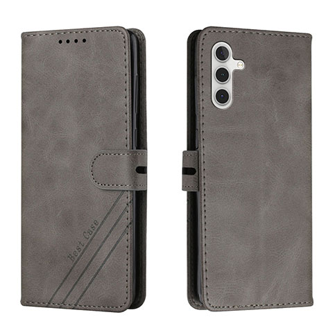 Coque Portefeuille Livre Cuir Etui Clapet H02X pour Samsung Galaxy A04s Gris