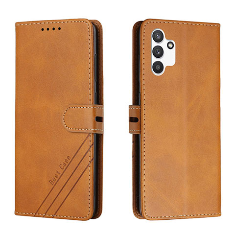 Coque Portefeuille Livre Cuir Etui Clapet H02X pour Samsung Galaxy A13 4G Brun Clair