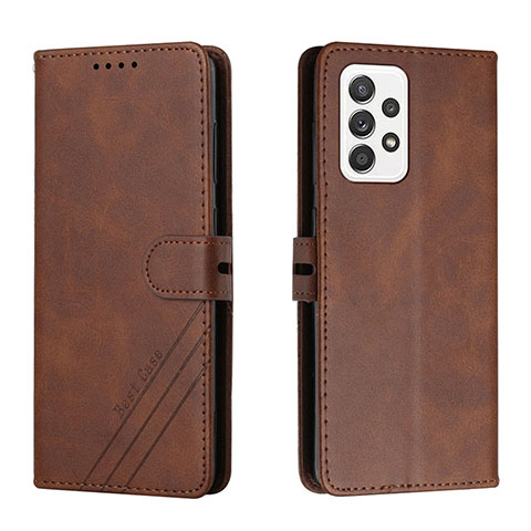 Coque Portefeuille Livre Cuir Etui Clapet H02X pour Samsung Galaxy A33 5G Marron