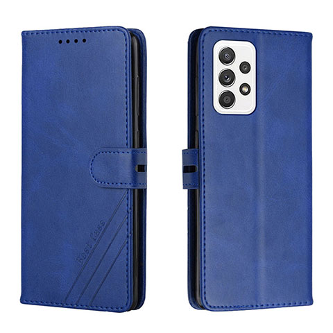 Coque Portefeuille Livre Cuir Etui Clapet H02X pour Samsung Galaxy A53 5G Bleu