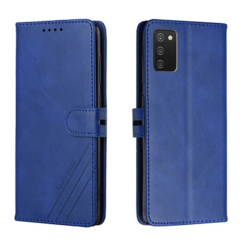 Coque Portefeuille Livre Cuir Etui Clapet H02X pour Samsung Galaxy F02S SM-E025F Bleu