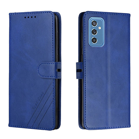 Coque Portefeuille Livre Cuir Etui Clapet H02X pour Samsung Galaxy M52 5G Bleu