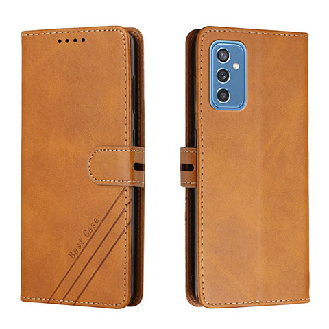 Coque Portefeuille Livre Cuir Etui Clapet H02X pour Samsung Galaxy M52 5G Brun Clair