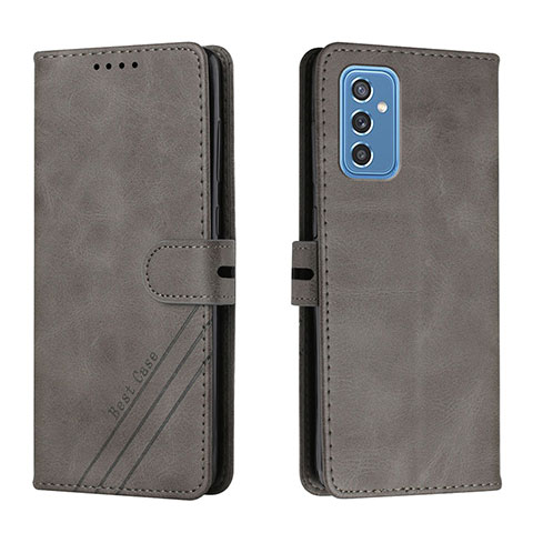 Coque Portefeuille Livre Cuir Etui Clapet H02X pour Samsung Galaxy M52 5G Gris