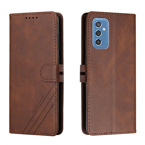 Coque Portefeuille Livre Cuir Etui Clapet H02X pour Samsung Galaxy M52 5G Marron