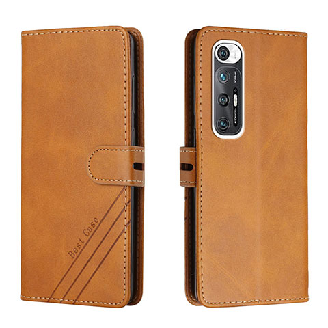 Coque Portefeuille Livre Cuir Etui Clapet H02X pour Xiaomi Mi 10S 5G Brun Clair