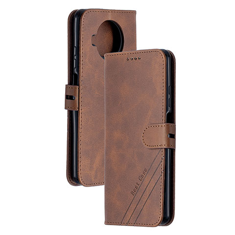 Coque Portefeuille Livre Cuir Etui Clapet H02X pour Xiaomi Mi 10T Lite 5G Marron