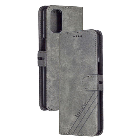 Coque Portefeuille Livre Cuir Etui Clapet H02X pour Xiaomi Mi 10T Pro 5G Gris