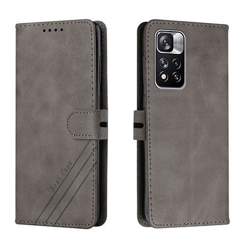 Coque Portefeuille Livre Cuir Etui Clapet H02X pour Xiaomi Mi 11i 5G (2022) Gris