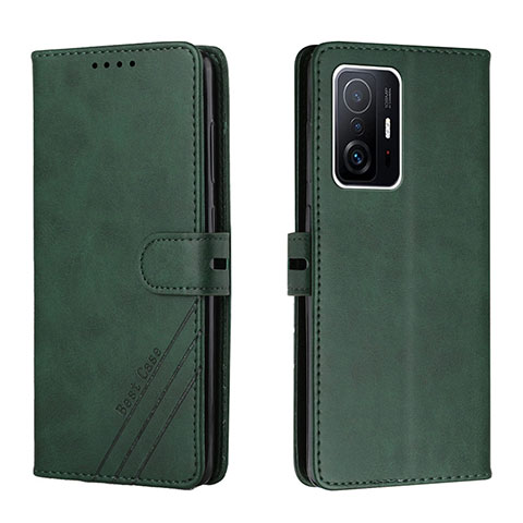 Coque Portefeuille Livre Cuir Etui Clapet H02X pour Xiaomi Mi 11T 5G Vert