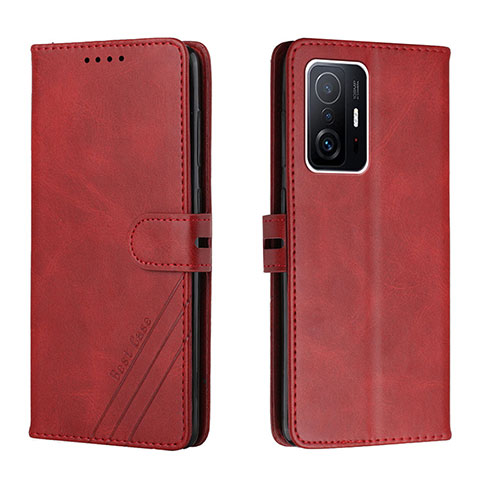 Coque Portefeuille Livre Cuir Etui Clapet H02X pour Xiaomi Mi 11T Pro 5G Rouge