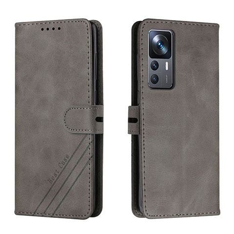 Coque Portefeuille Livre Cuir Etui Clapet H02X pour Xiaomi Mi 12T 5G Gris