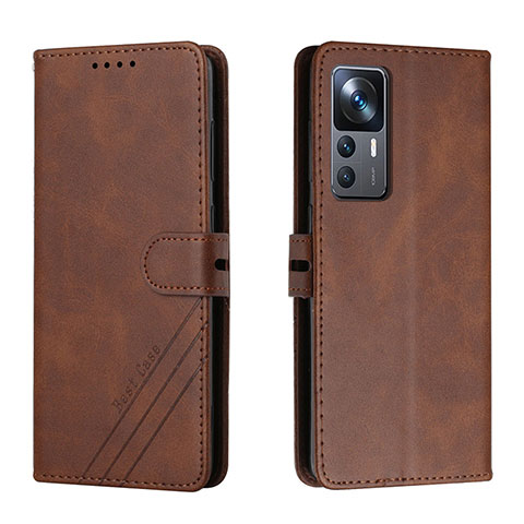 Coque Portefeuille Livre Cuir Etui Clapet H02X pour Xiaomi Mi 12T 5G Marron