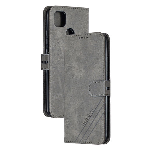 Coque Portefeuille Livre Cuir Etui Clapet H02X pour Xiaomi POCO C3 Gris