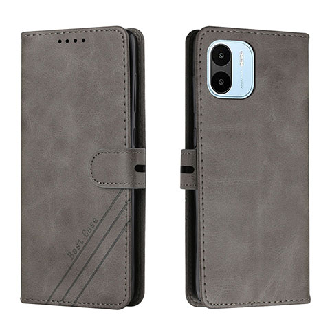 Coque Portefeuille Livre Cuir Etui Clapet H02X pour Xiaomi Poco C50 Gris