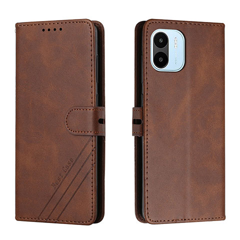 Coque Portefeuille Livre Cuir Etui Clapet H02X pour Xiaomi Poco C51 Marron