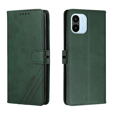 Coque Portefeuille Livre Cuir Etui Clapet H02X pour Xiaomi Poco C51 Vert