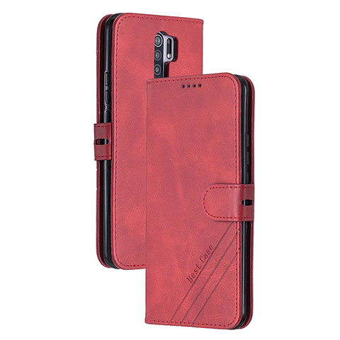 Coque Portefeuille Livre Cuir Etui Clapet H02X pour Xiaomi Poco M2 Rouge