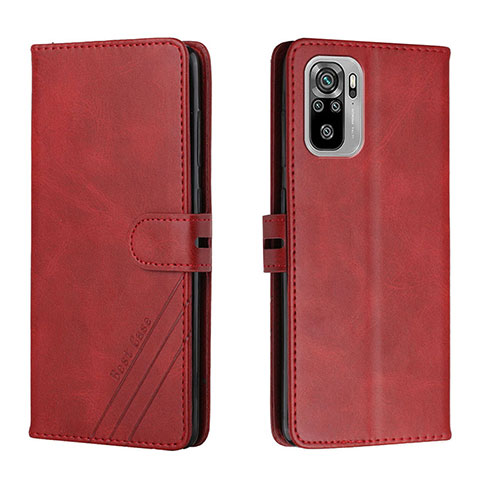 Coque Portefeuille Livre Cuir Etui Clapet H02X pour Xiaomi Poco M5S Rouge