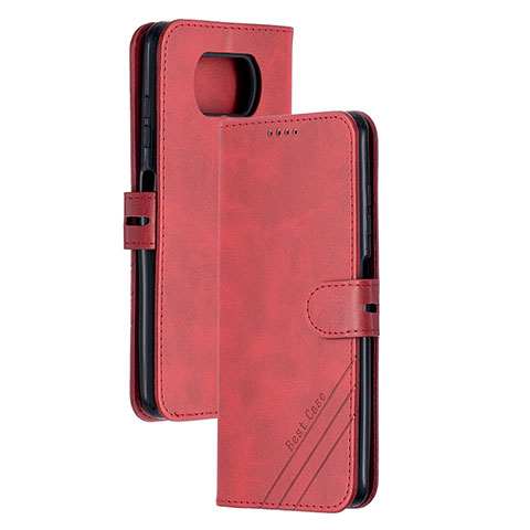 Coque Portefeuille Livre Cuir Etui Clapet H02X pour Xiaomi Poco X3 NFC Rouge