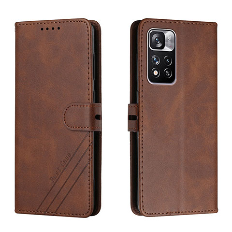 Coque Portefeuille Livre Cuir Etui Clapet H02X pour Xiaomi Poco X4 NFC Marron