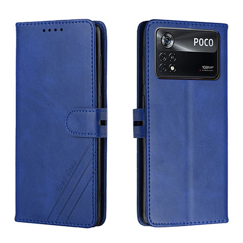 Coque Portefeuille Livre Cuir Etui Clapet H02X pour Xiaomi Poco X4 Pro 5G Bleu