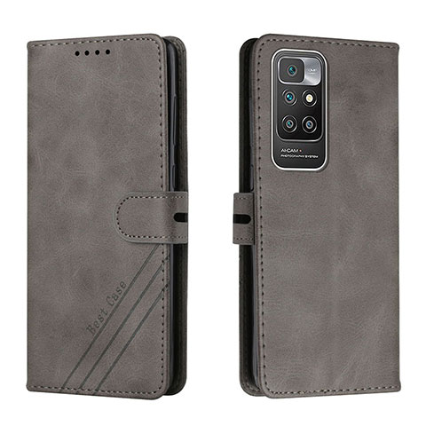 Coque Portefeuille Livre Cuir Etui Clapet H02X pour Xiaomi Redmi 10 (2022) Gris