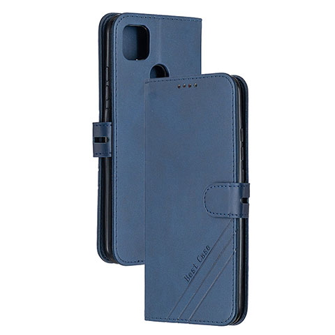 Coque Portefeuille Livre Cuir Etui Clapet H02X pour Xiaomi Redmi 9 Activ Bleu