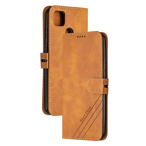 Coque Portefeuille Livre Cuir Etui Clapet H02X pour Xiaomi Redmi 9C Brun Clair