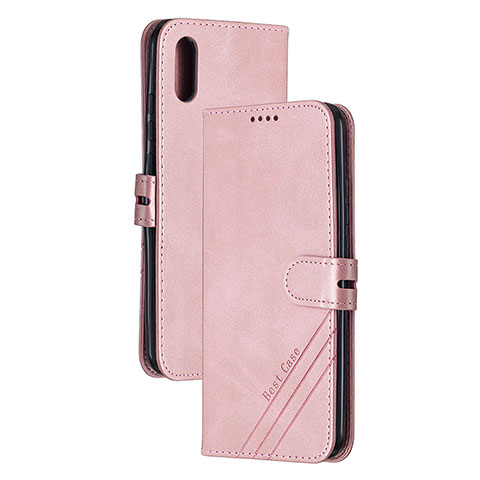 Coque Portefeuille Livre Cuir Etui Clapet H02X pour Xiaomi Redmi 9i Or Rose