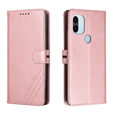 Coque Portefeuille Livre Cuir Etui Clapet H02X pour Xiaomi Redmi A1 Plus Or Rose