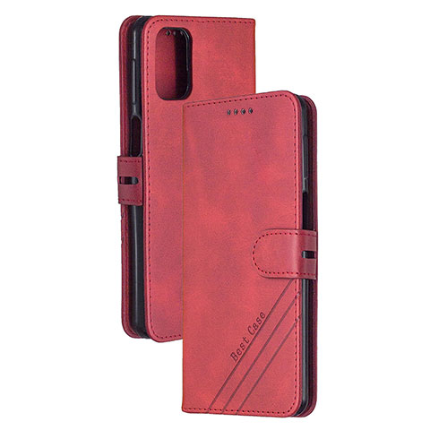 Coque Portefeuille Livre Cuir Etui Clapet H02X pour Xiaomi Redmi K30S 5G Rouge