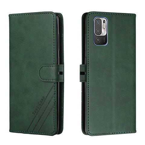 Coque Portefeuille Livre Cuir Etui Clapet H02X pour Xiaomi Redmi Note 10 5G Vert