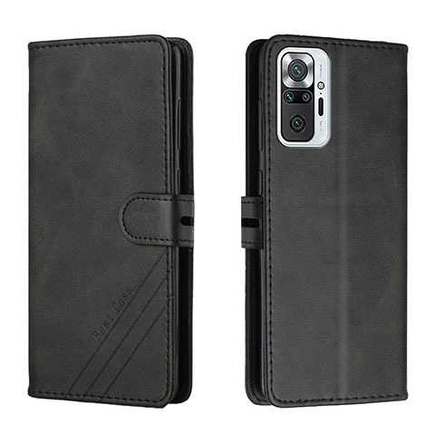 Coque Portefeuille Livre Cuir Etui Clapet H02X pour Xiaomi Redmi Note 10 Pro 4G Noir