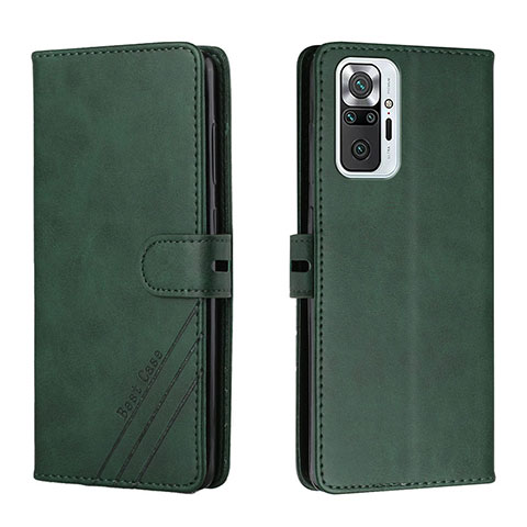 Coque Portefeuille Livre Cuir Etui Clapet H02X pour Xiaomi Redmi Note 10 Pro 4G Vert