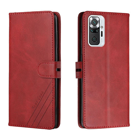 Coque Portefeuille Livre Cuir Etui Clapet H02X pour Xiaomi Redmi Note 10 Pro Max Rouge