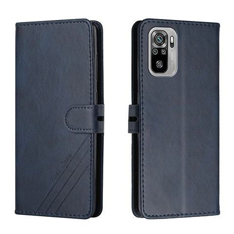 Coque Portefeuille Livre Cuir Etui Clapet H02X pour Xiaomi Redmi Note 10S 4G Bleu