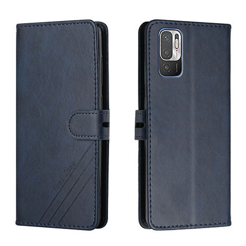 Coque Portefeuille Livre Cuir Etui Clapet H02X pour Xiaomi Redmi Note 10T 5G Bleu