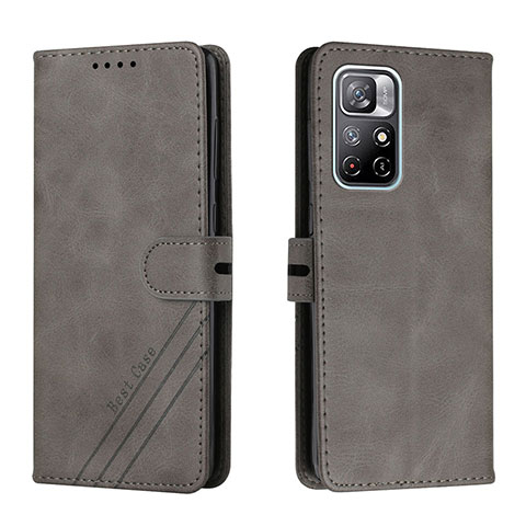 Coque Portefeuille Livre Cuir Etui Clapet H02X pour Xiaomi Redmi Note 11T 5G Gris